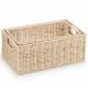 Woodluv Set of 2 Large & Medium Paper-rope Nestable Baskets, Khakhi