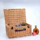Woodluv Set of 3 Natural Wicker Gift Basket With Faux Leather Strap