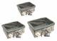 Woodluv Set of 3 Wicker Storage Shelf Basket With Removable Lining