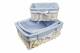 Woodluv Set of 3 Wicker Storage Shelf Basket With Removable Lining