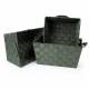 EHC Set of 3 Woven Strap Storage Basket With Carry Handles - Green