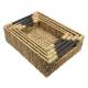 Woodluv Set of 4 Natural Seagrass Storage Baskets With Wooden Handles
