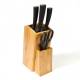 Woodluv Universal Natural Bamboo Wood Knife Block Unit
