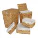 Woodluv Water Hyacinth Set of 5 Laundry and Storage Basket With Lining