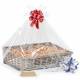 Woodluv Wicker Basket with Create Your Own Gift Hamper Kit - Grey