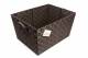 EHC 2 x Woven Large Storage Basket With Carry Handles, Dark Brown
