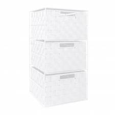EHC 3 Drawer Storage Cabinet For Bedroom, Bathroom - White
