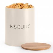 EHC Airtight Biscuit/Cookie Storage Canister With Airtight Lid, Cream