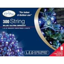 Benross Christmas Lights 300 Ultra Bright LED String Chaser -Blue