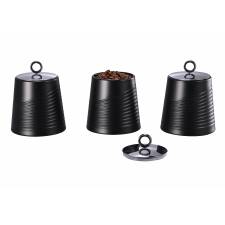 EHC 3 x Wave Pattern Airtight Food Storage Canisters Set, White