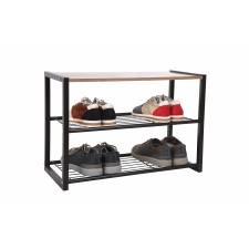 EHC Black 3 Tier Large Capacity Metal Shoe Organizer