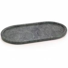 EHC Decorative Large Oval Multi-purpose Serving Marble Tray - Green