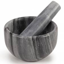 EHC Marble Mortar Pestle Set, Premium Herb Spice Grinder - Grey