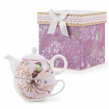 EHC Phoenix Design Tea For One Tea-pot with Handle, Microwave Safe