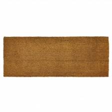 EHC PVC Backed Natural Coconut Coir Plain Entrance Doormat, 45 x 120cm