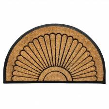 Heavy Duty XL Coir & Rubber Non Slip Half Moon Entrance Doormat