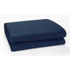 EHC Indian Classic Rib Throw, For Super King Size Bed - Navy Blue