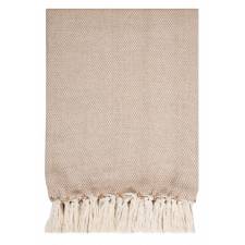 Micro Dots Weave Throw For Armchair & Single Bed, 125 X 150 cm - Beige