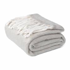 Nevni Mohair Style Soft Cotton Single Blanket, Beige 125 x 150 cm