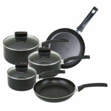 Prestige Safecook 5pc Non-Stick Cookware Set with Vented Glass Lids