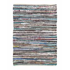 Recycled Cotton Handmade Multi Coloured Chindi Floor Rug -120 x 170 cm