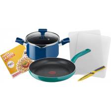 Tefal Chefclub Pasta La Vista Cookware Set, Green & Teal Blue