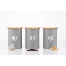 Typhoon Living Tea, Coffee & Sugar Storage Jars With Lid - Grey