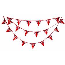 Union Jack Cotton Double Sided Patriotic Festival Decorative Bunting
