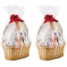 Woodluv Create Your Own Set of 2 Oval Wicker Gift Hamper Basket
