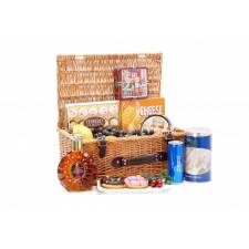 Woodluv Large Wicker Storage Basket With Faux Leather Strap - Natural