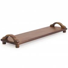Woodluv Multi-purpose Acacia Wood Serving Tray, 55 x 17 x 7.8 cm
