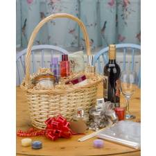 Woodluv Create Your Own Gift Hamper Wicker Basket With Handle