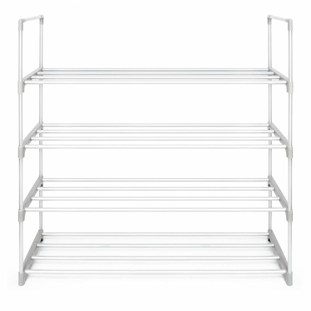 4 Tier Durable Large Capacity Metal Shoe Organizer - Grey