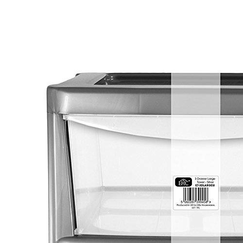 A4 4Drawer Plastic Storage Unit Silver -  Homes/Office/Bedroom