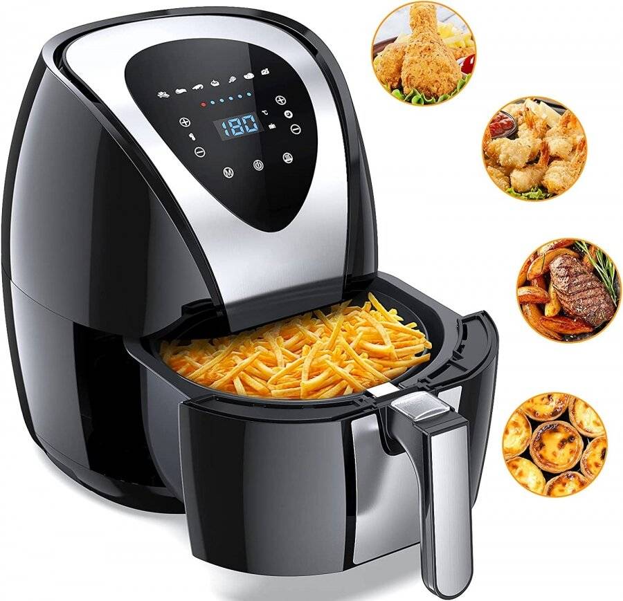 Air Fryer 4.5L Capacity 1400W, 7 Preset Menus, Digital Display, Timer