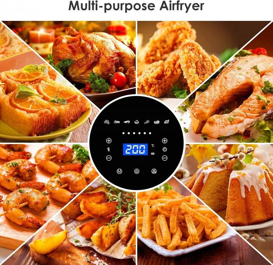 Air Fryer 4.5L Capacity 1400W, 7 Preset Menus, Digital Display, Timer