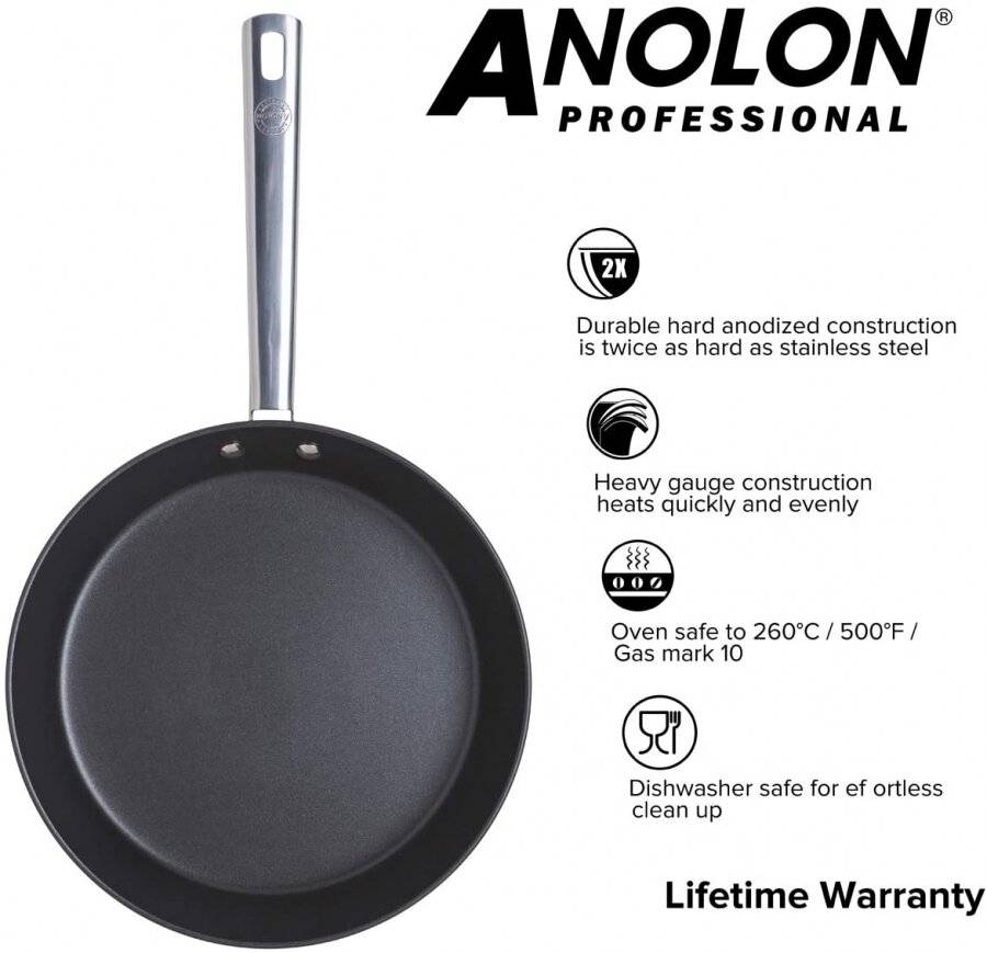 Anolon Professional Milk pan, Saucepans & Frypan Set of 5 - Black