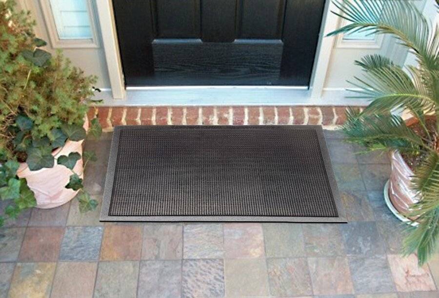 Anti Curl Rubber Stud Indoor and Outdoors Non-Slip Doormat