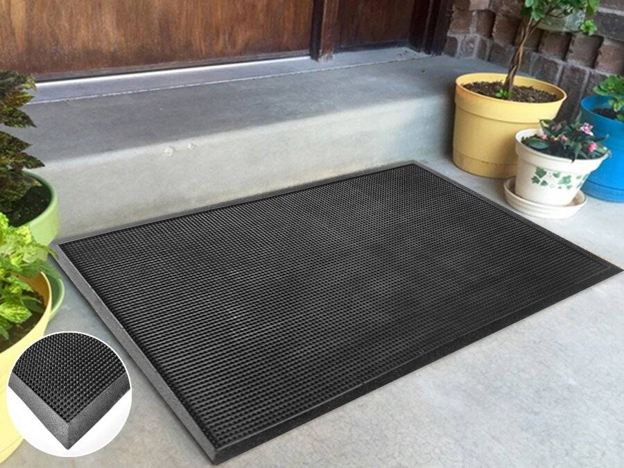 Anti Curl Rubber Stud Indoor and Outdoors Non-Slip Doormat