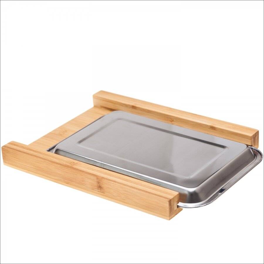 Bamboo Chop n Store  Chopping Board With Stainless Steel Storage Tray