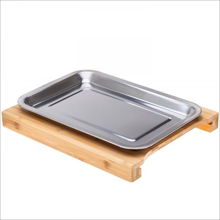 Bamboo Chop n Store  Chopping Board With Stainless Steel Storage Tray