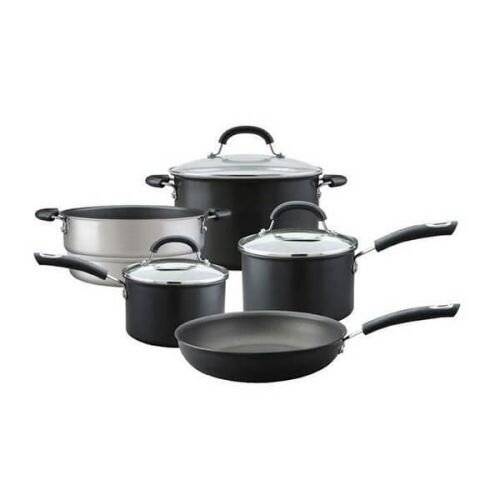 Circulon 83935 Total  Non-Stick 5 Piece Pan Set with Steamer, Black