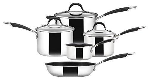 Circulon Momentum 5 PCs Stainless Steel Saucepan & Frypan Set