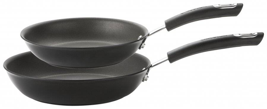 Circulon Total Hard Anodized Twin Pack Frying Pans - 22/25 cm