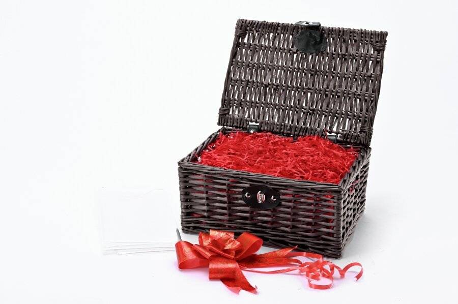 Create Your Own Wicker Gift Hamper Basket Kit Use, Black - Medium