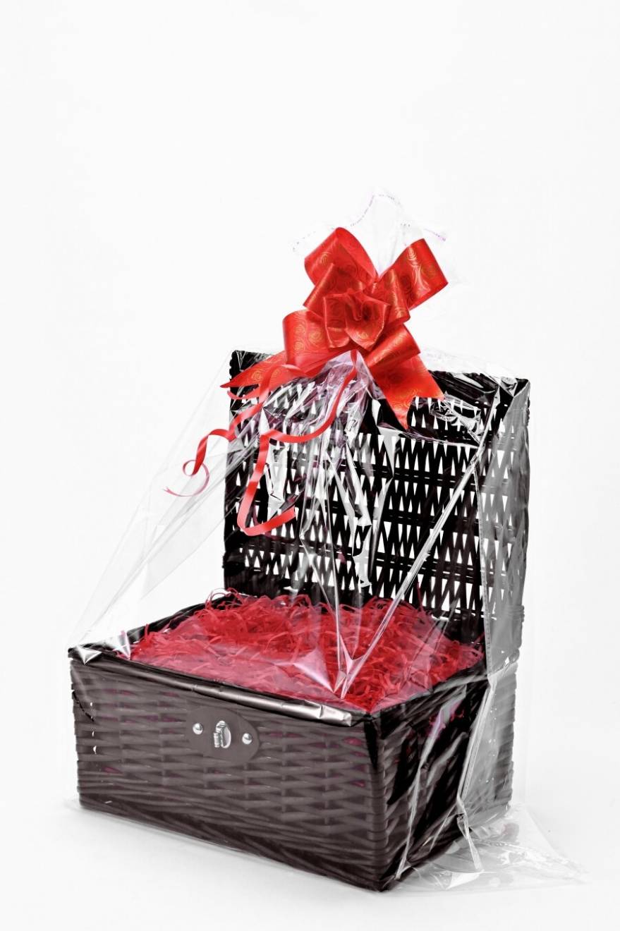 Create Your Own Wicker Gift Hamper Basket Kit Use, Black - Medium