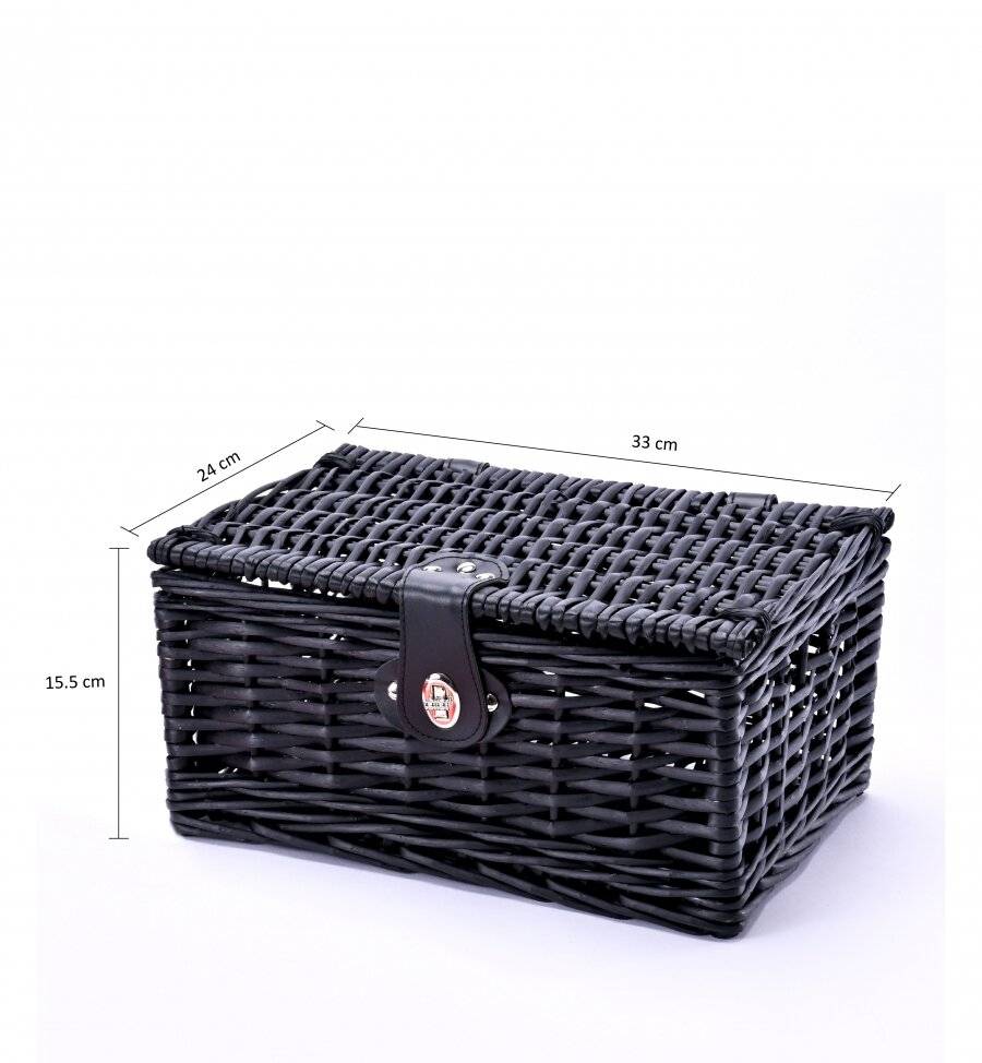 Create Your Own Wicker Gift Hamper Basket Kit Use, Black - Medium
