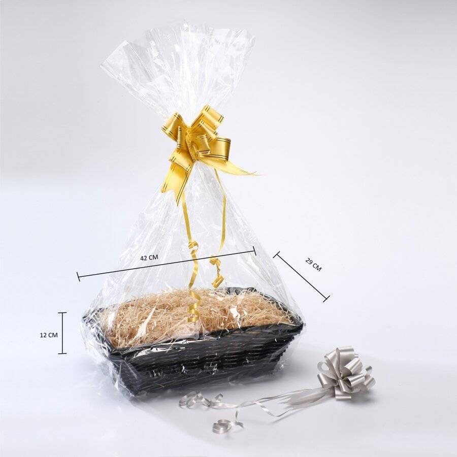 Create Your Own Gift Hamper Wicker Basket With Accessories, Black