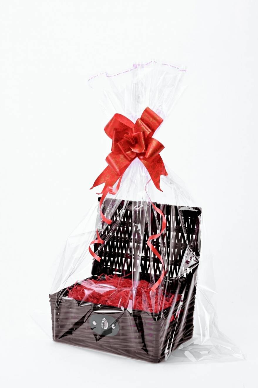 Create Your Own Wicker Gift Hamper Basket Kit, Black - Small