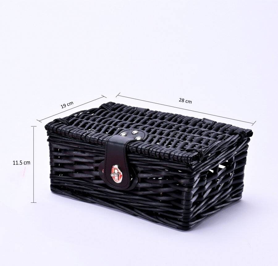 Create Your Own Wicker Gift Hamper Basket Kit, Black - Small